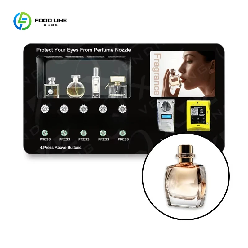 

Wall Mounted Luxury Smart Coin Operated Small Fragrance Cologne Perfume Spray Vending Machine With Card Reader
