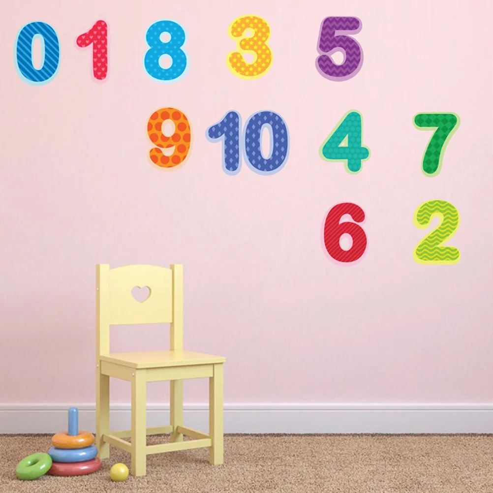 

Number Wall Sticker Household Decorative Assorted Room Kindergarten Educational Wall Decals for Living Room Window