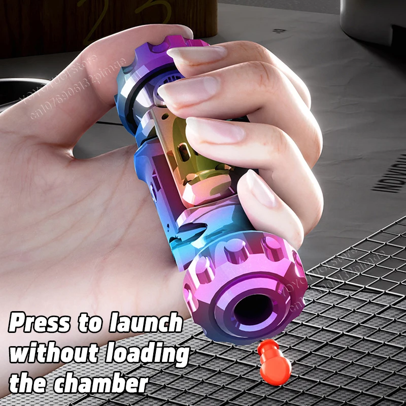 Special Agent Shock Bomb Toy Simulation Metal Throwable Shell Launch Soft Bullet Gun Children\'s Stress Relief Bullet Launch Toy