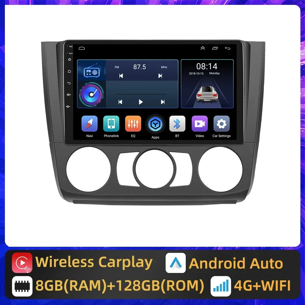 

4G+64G car radio android Auto car radio multimedia stereo player Carplay Auto For BMW serie 1 serie E88 E82 E81 E87 2004-2011