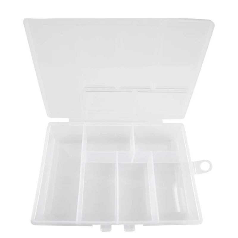 Small Clear Plastic Organizer - Store Craft Supplies, Beads, And Other Small Items - 6 Compartments Durable Easy To Use