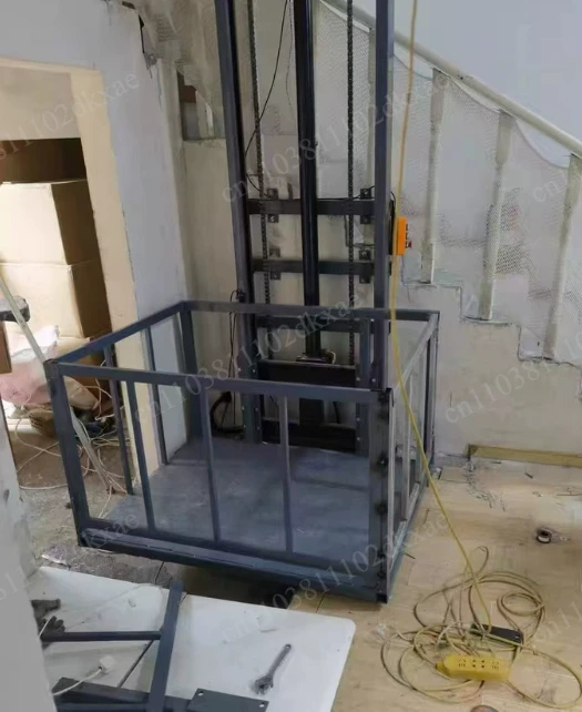 

Electric Cargo Lift Freight Elevators Winch Goods Lifting Vertical Platform for Small Wall House Outdoor