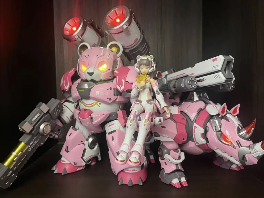 In Stock Original Soul Girl Lazy Seven Sins Mecha Girl Action Figure Cool Hani Hug Coconut Crash Rhino Model Surprise Toy Gift