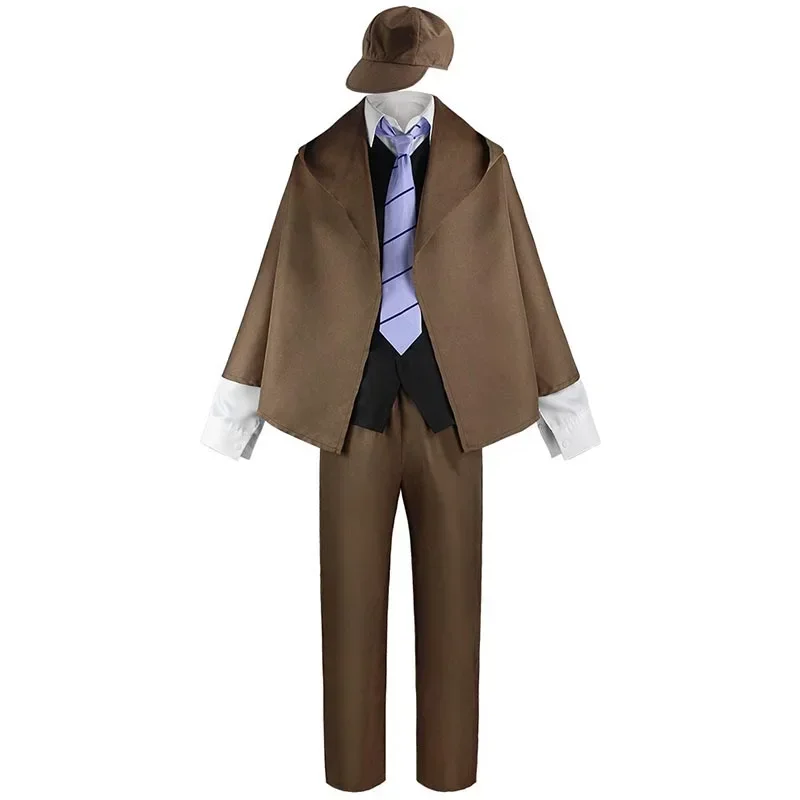 Anime Dazai Osamu Cosplay Costume Bungo Outfits Ranpo Edogawa Detective Uniforms Halloween Party