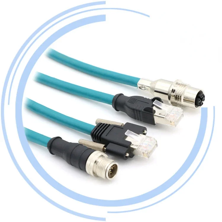 M12 To RJ45 8-core X-coded Industrial Ethernet Industrial Camera Network Cable Aviation Plug