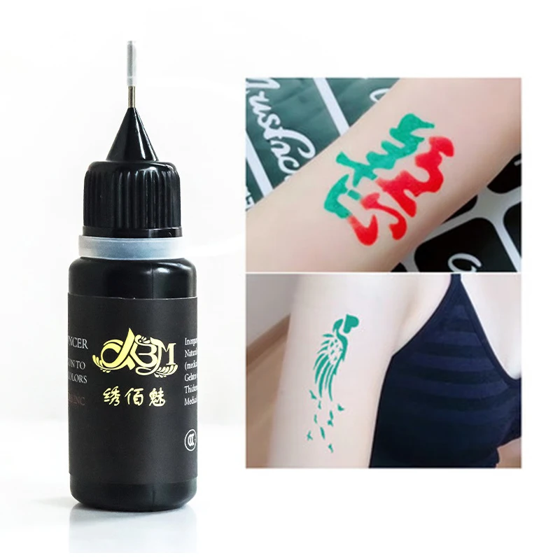 10ml Juice Temporary Tattoo Liquid DIY Tattoo Juice Ink Semi-permanent Waterproof For Body Art Paint Long-lasting Safe Tattoo