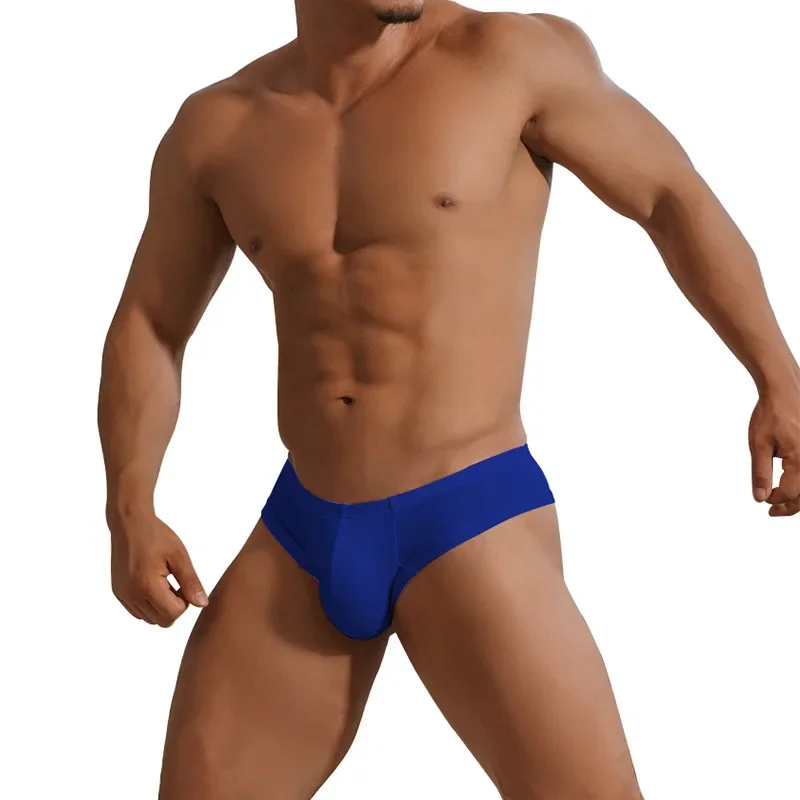 Men Sexy Underwear Low Rise Briefs Modal Seamless Underpants Bulge Pouch Bikini Trunks Male Breathable U Convex Pouch Panties