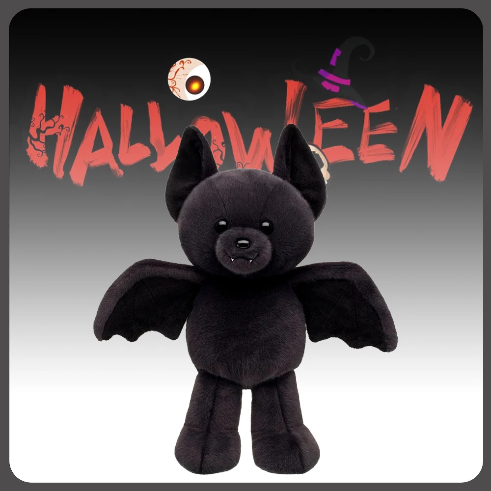 30cm High Quality Build A Bear Posable Halloween Bat Plush Toys Movie Stuffed Bat Animals Toys for Kids Birthday Halloween Gifts