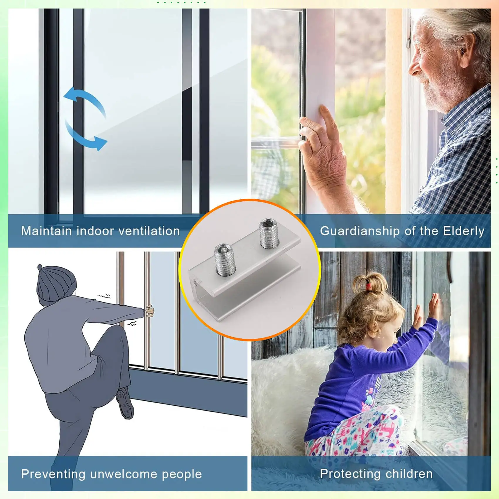 MLGB-10 Set Sliding Sash Stopper Cabinet Locks Straps Doors Security Lock Window Sliding Door Doors Lock