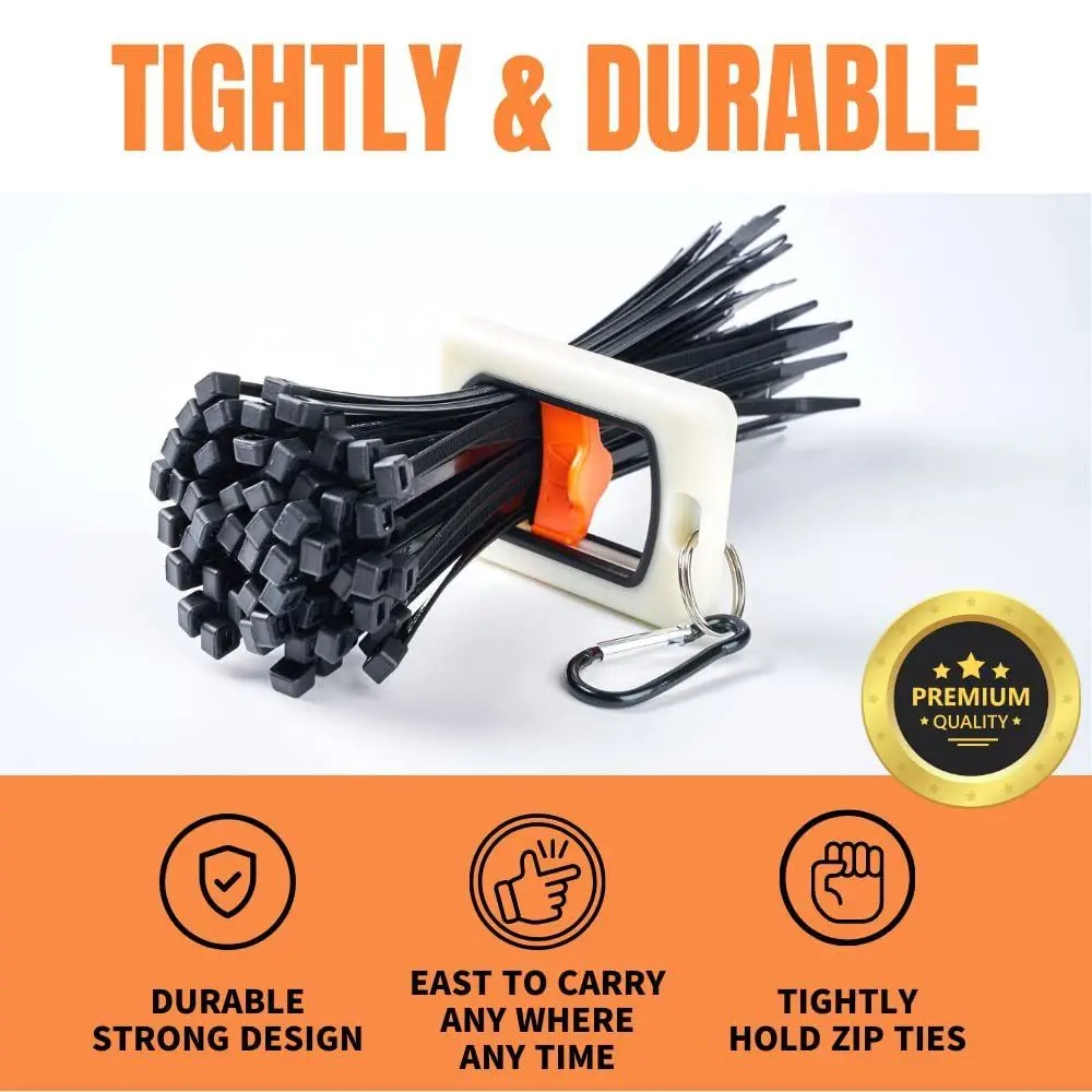 New Square Cable Tie Organizer Fluorescent Stable Cable Tie Storage Tool Portable Fluorescent Organizer