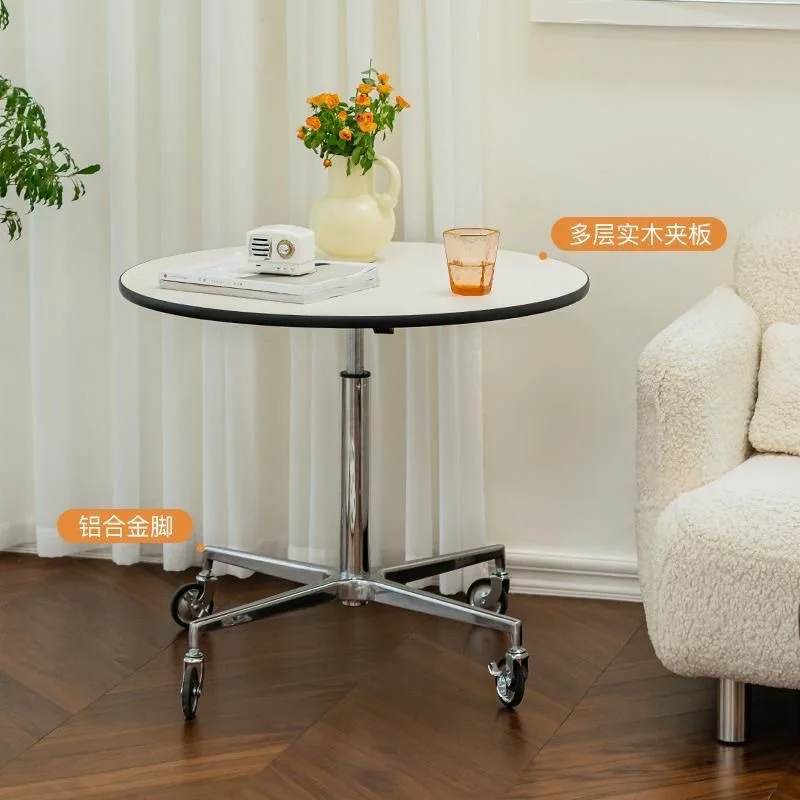 Nordic medieval lifting small round table negotiation table dining table household small apartment