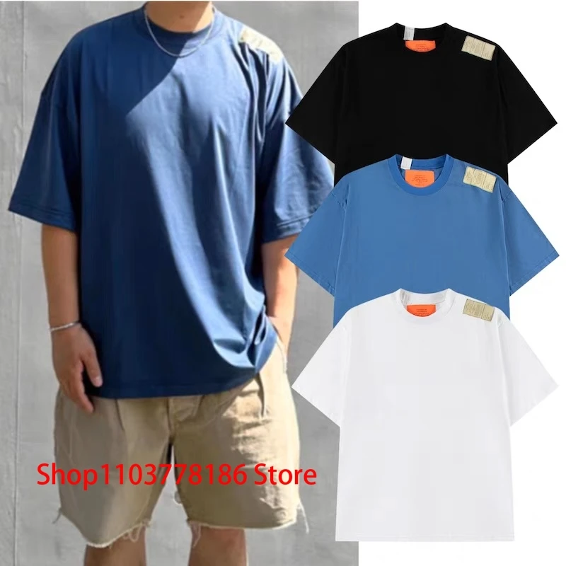 Hip Hop Loose Casual N.HOOLYWOOD T-shirt Street High Quality Stick Cloth Short Sleeve Neckline Orange Labels Top Tee Men Women