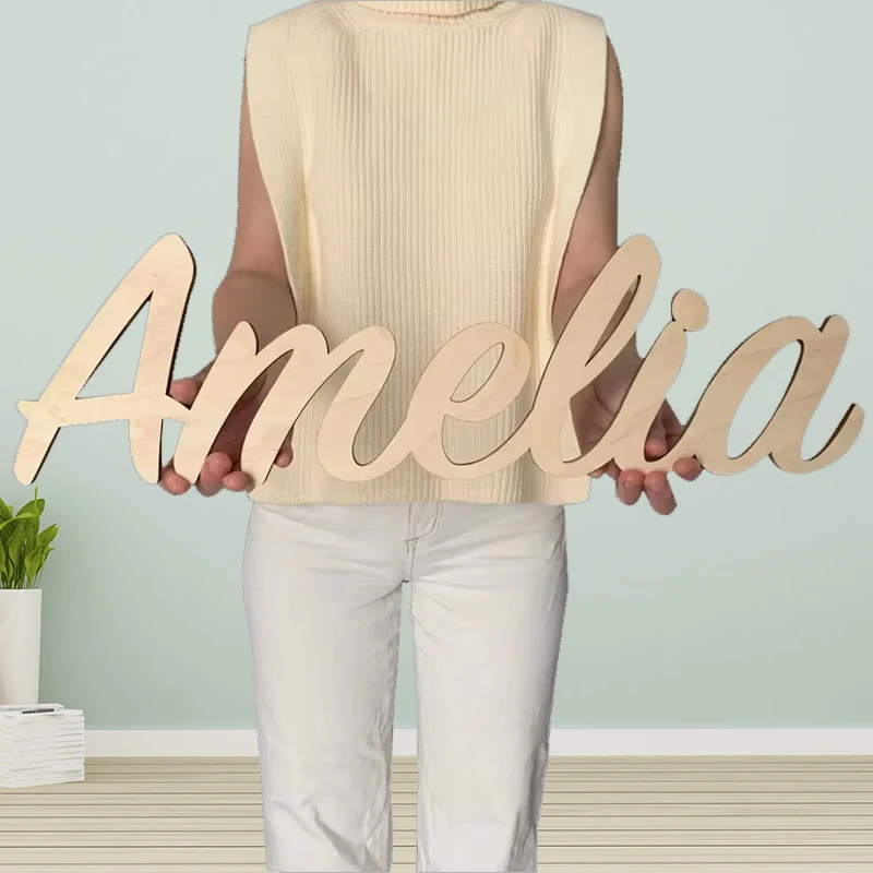 1 قطعة الكرتون الصبي الكرز تخصيص اسم لوحة خشبية المواد الخشبية علامة خشبية لم تنته الخشب للرسم أو التألق #6