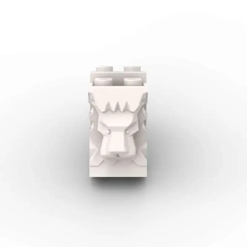 MOC 10PCS Schloss Wand Lion Kopf 2x3x3 30274 Mit Ausschnitt Bausteine Set Street View fliesen Spielzeug Für Kinder Kind Geburtstag Geschenk