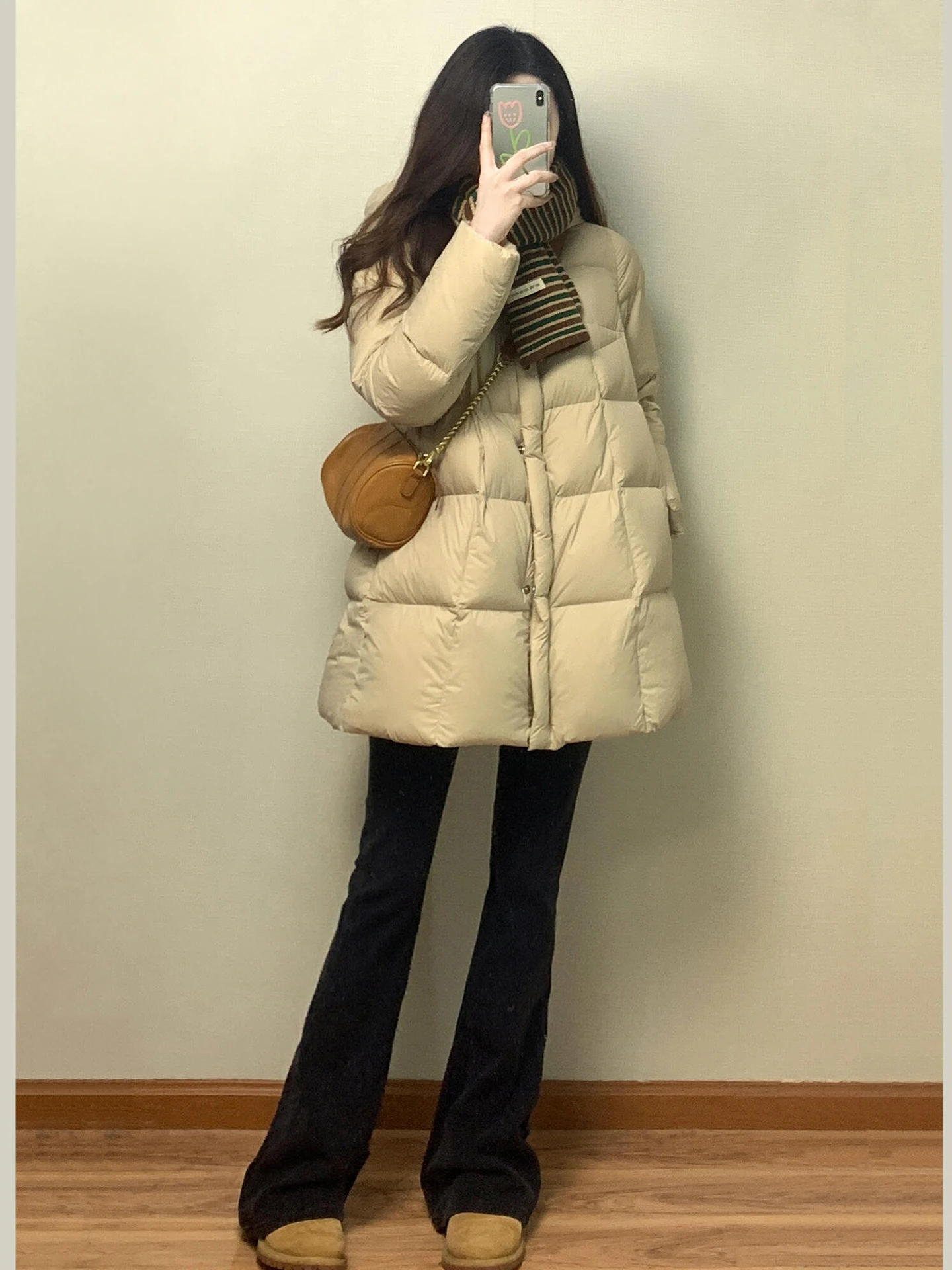 Winter Thickened Long Women's down Cotton Jacket Loose Fitting Korean Style Commute Fashion plus Size Beautiful Outerwear