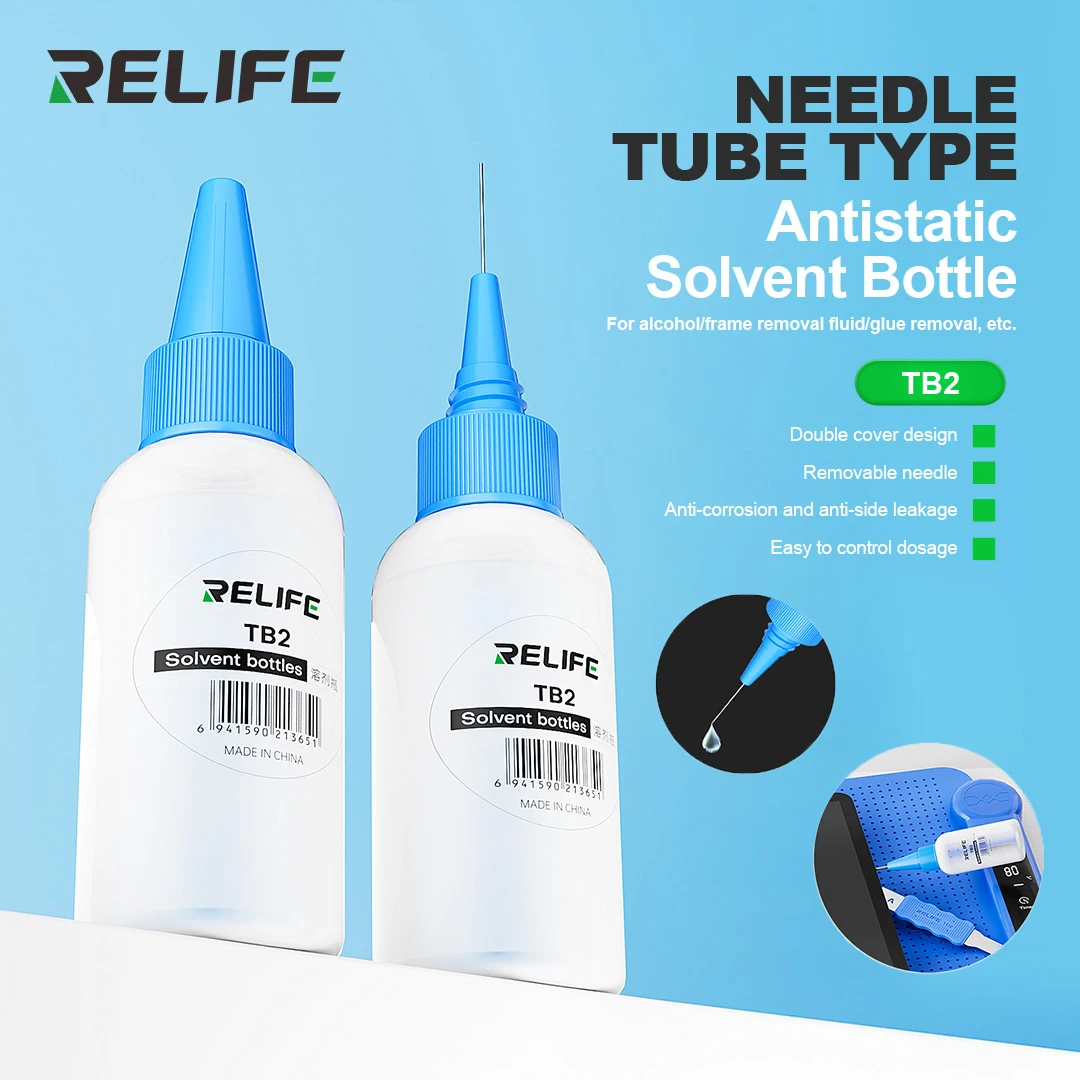 RELIFE TB2 Needle-tube Solvent Bottle Strong Sealing | Anti-corrosion and Anti-side Leakage | Easy to Control Dosage