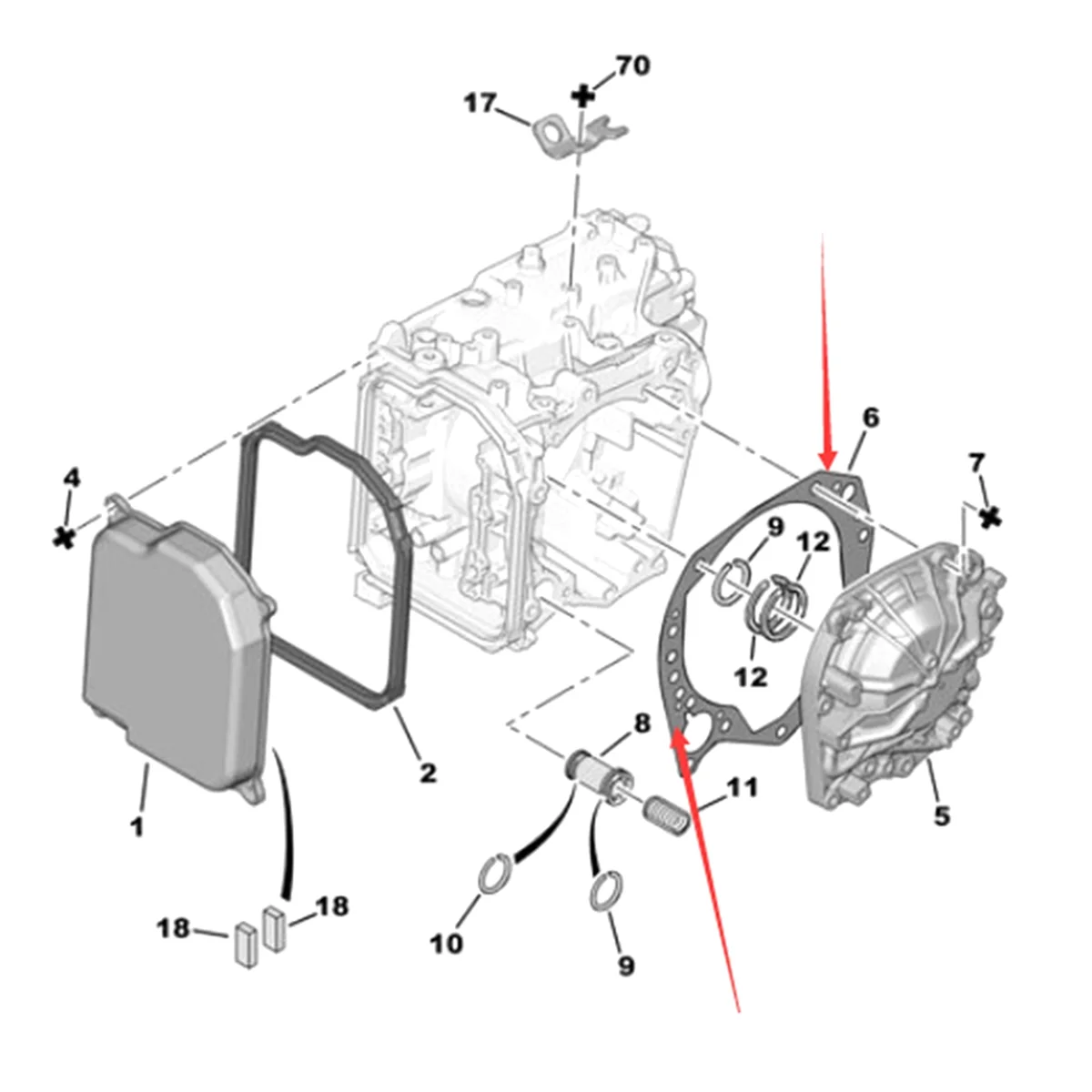 Automatic Transmission Cover Gasket 220941 8200410297 Applicable to for Peugeot Citroen