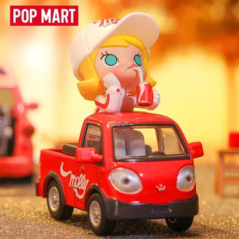 

POP MART Molly Car Car Series 100% Original Blind Box Anime PVC Action Figure Collectible Model Doll Toy Desktop Ornament Gift