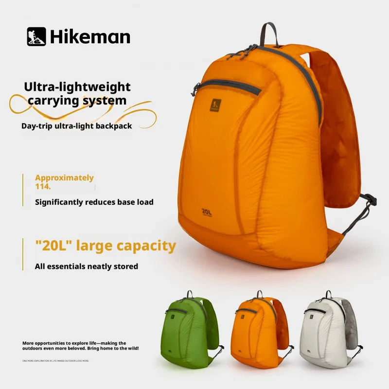 

Hikeman Outdoor camping backpack, waterproof hiking lightweight sports skin pack, mountaineering peak-climbing backpack