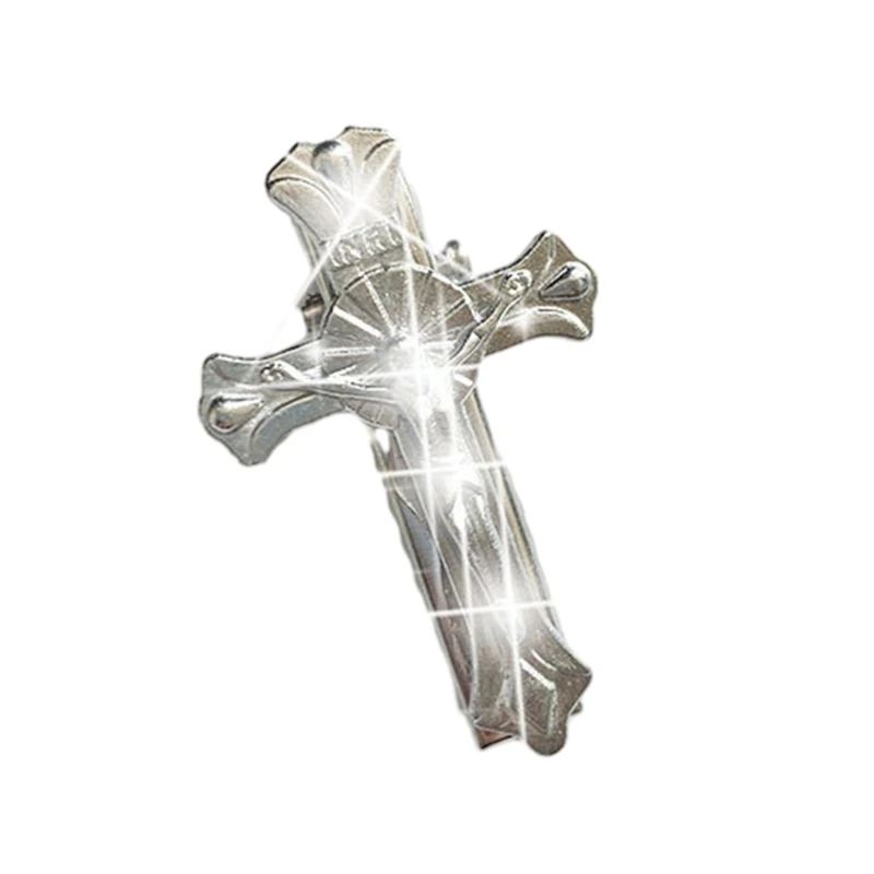 Metallic Hair Clip Alloy Crucifix Hair Pin Dark Series Goth Hair Barrettes Non-Slip Teenager Girls Cool Hair Decoration