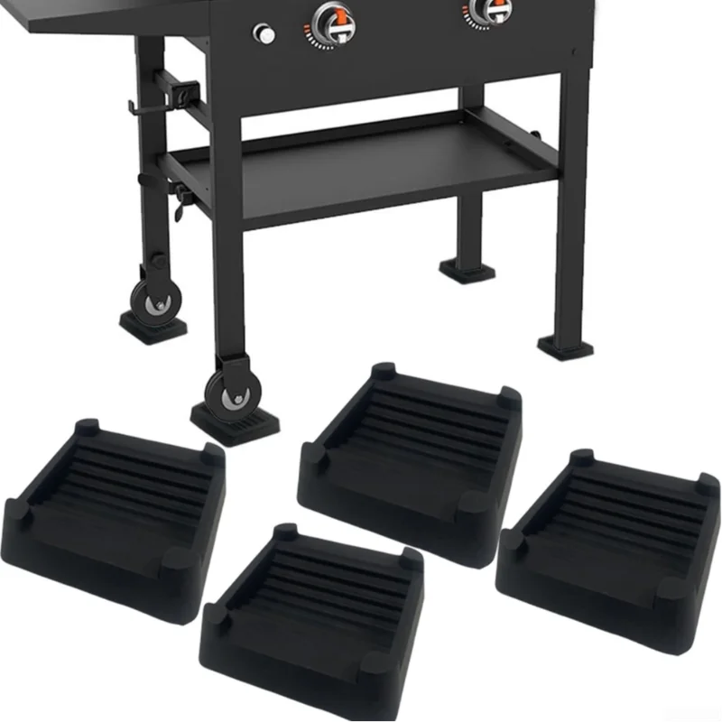 

4 шт., комплект выравнивающих прокладок для гриля Blackstone, штабелируемая резиновая прокладка для сковороды, сковорода для приготовления пищи, антивибрационный дизайн, грили для кемпинга