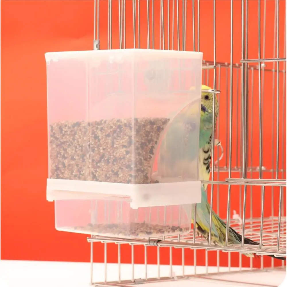 Parrot Automatic Feeders No Mess Bird Feeder Drinker Acrylic Seed Food Container Cage Accessories for Small and Medium Parakeets