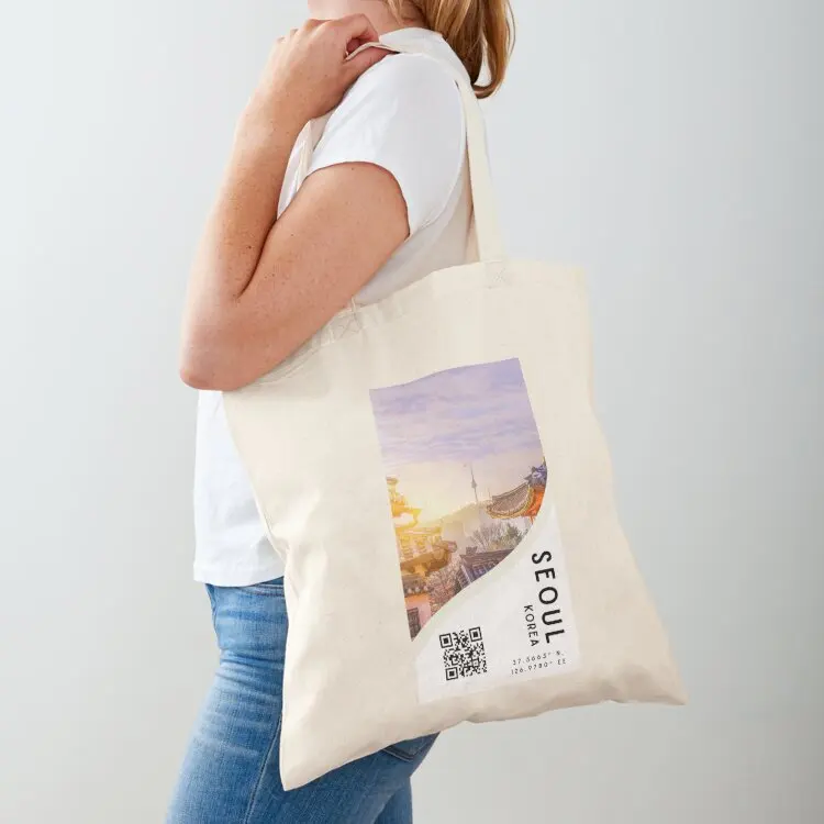 seoul tower Tote Bag Canvas bag custom tote bag women