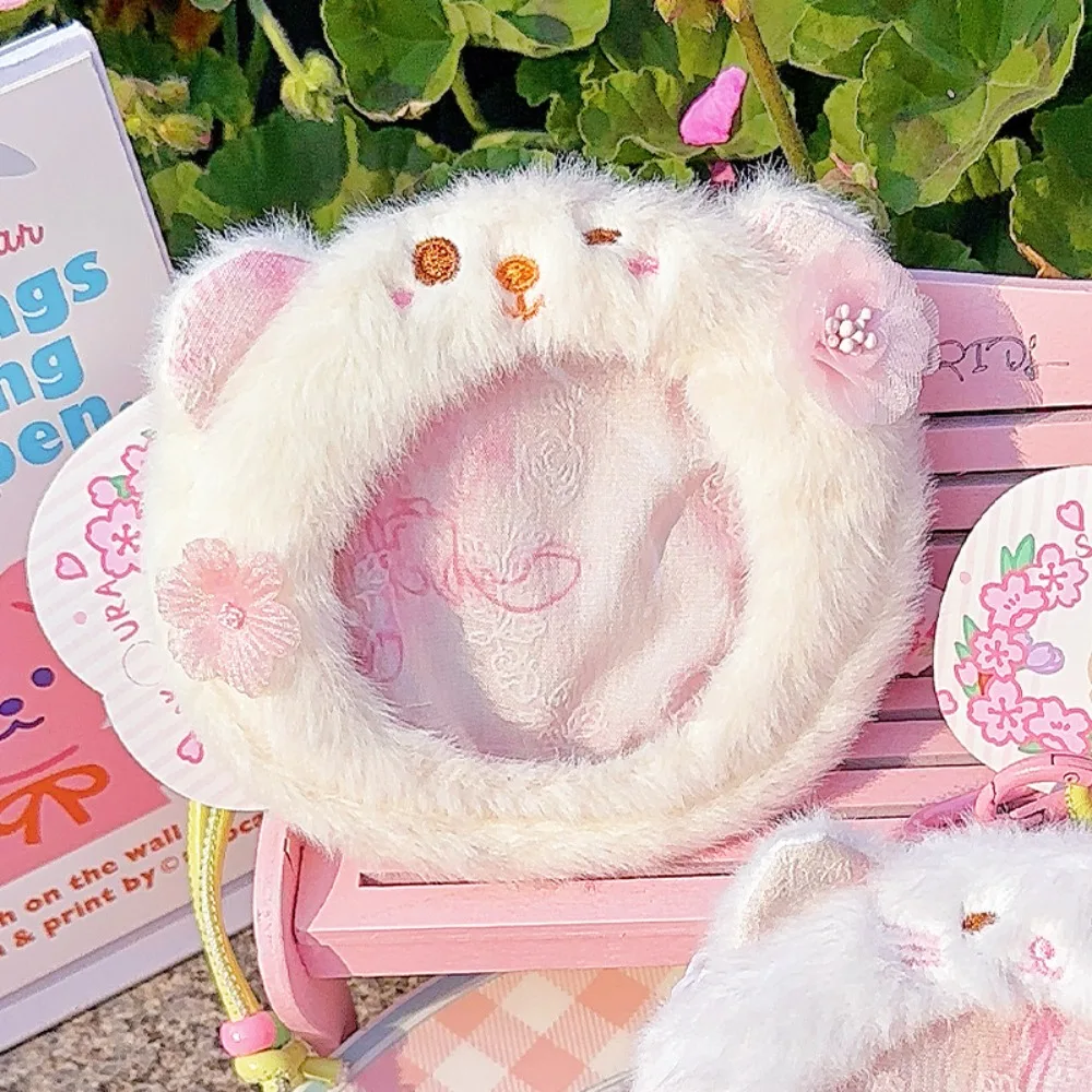 

Animal Key Ring Plush Animal Zero Wallet Pink Soft Badge Ita Bag Creative Cartoon Transparent Badge Bag Outdoor