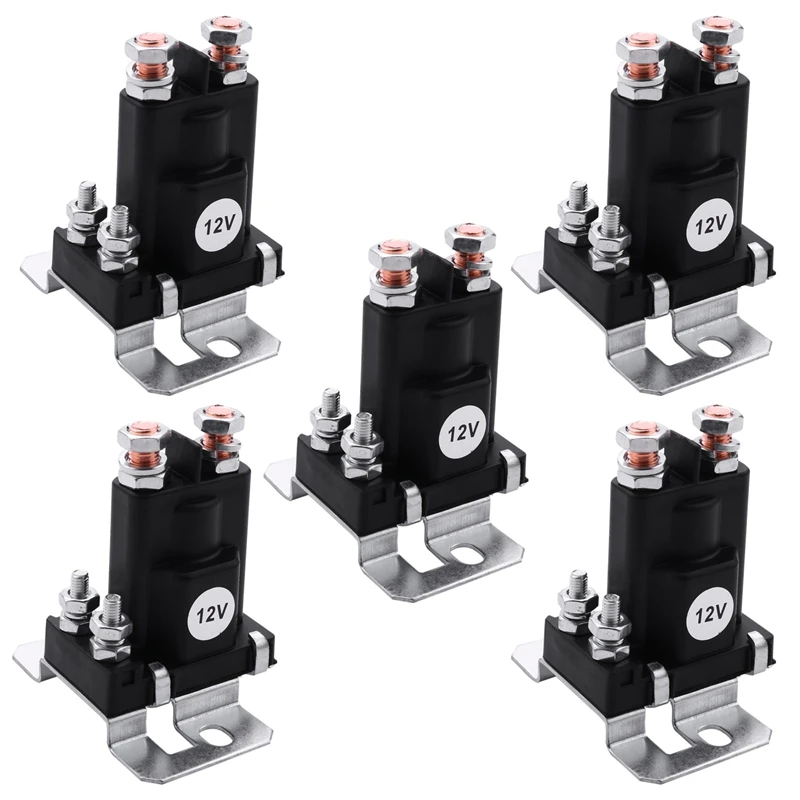 5X Dual Battery Isolator Relay Start On/Off 4 Pin 500A 12V For Car Power Switch