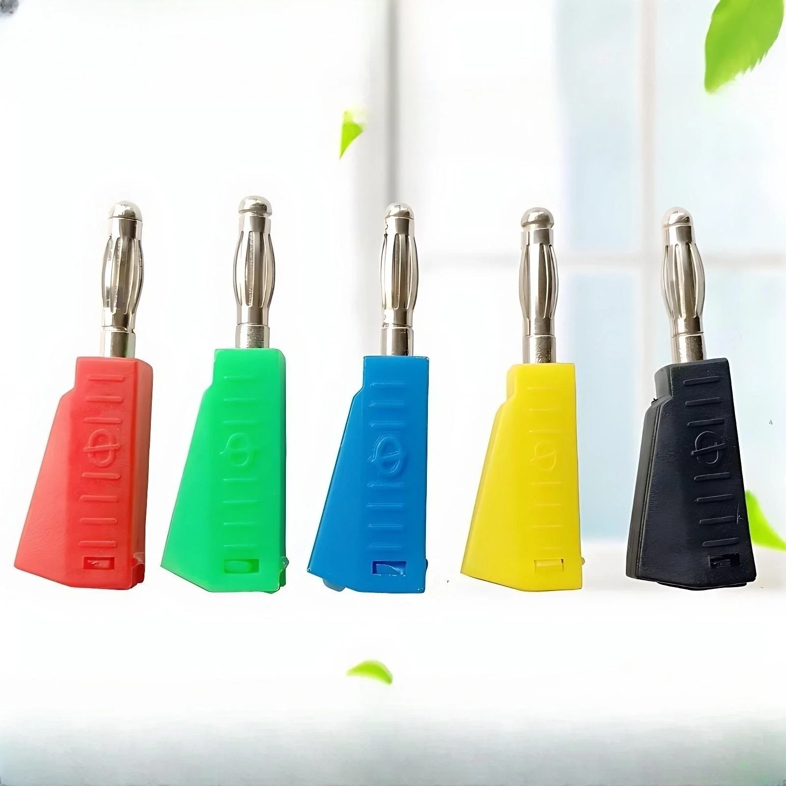 4mm Stackable Solderless Banana Plugs Quick Connect Lantern Banana Plug Black/Red/Green/Yellow/Blue for Multimeter Test