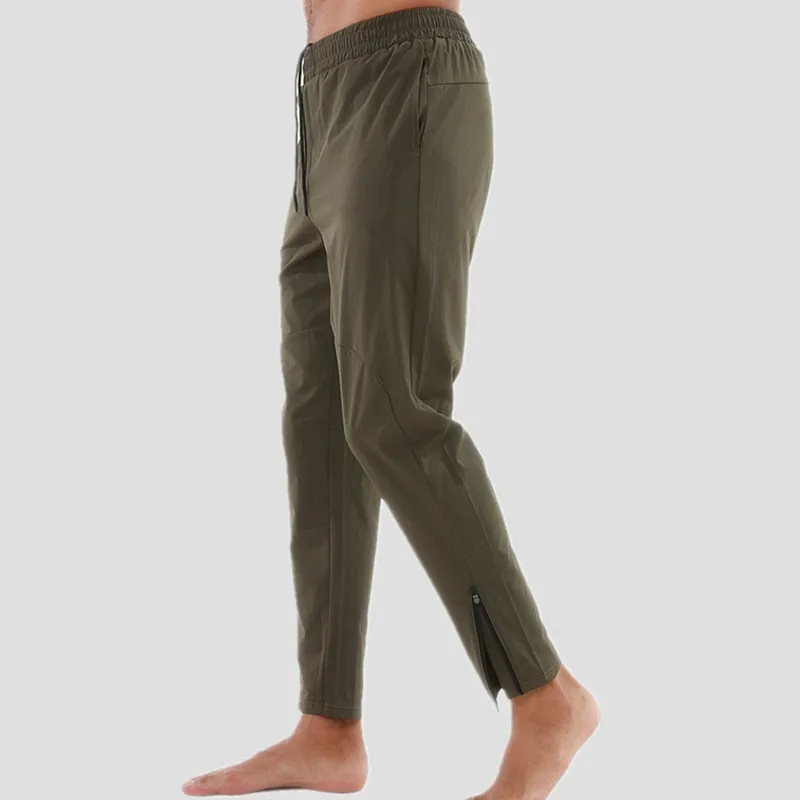 

Мужские весенние спортивные брюки для бега, эластичная спортивная одежда, спортивные штаны для бега, узкие брюки для тренажерного зала и фитнеса, быстросохнущие тонкие тренировочные брюки