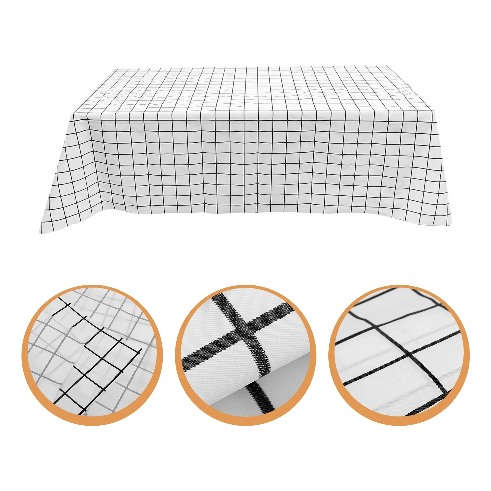

2pcs Waterproof Tablecloth Plaid Design Oilproof Wear-Resistant Picnic Table Cover For Outdoor Camping Travel Peva Foldable