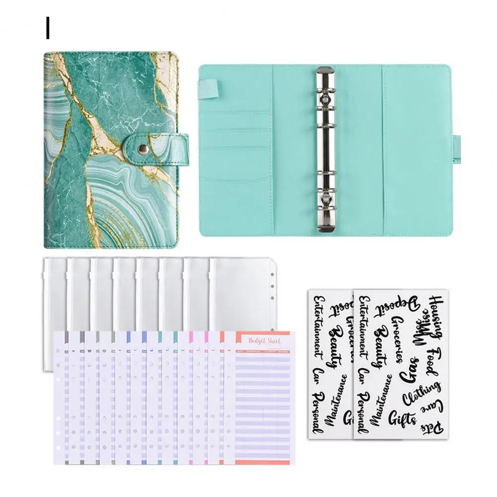 Budget Binder Money Saving Schedule Book with Pen Holder A6 Binder Book School supplies