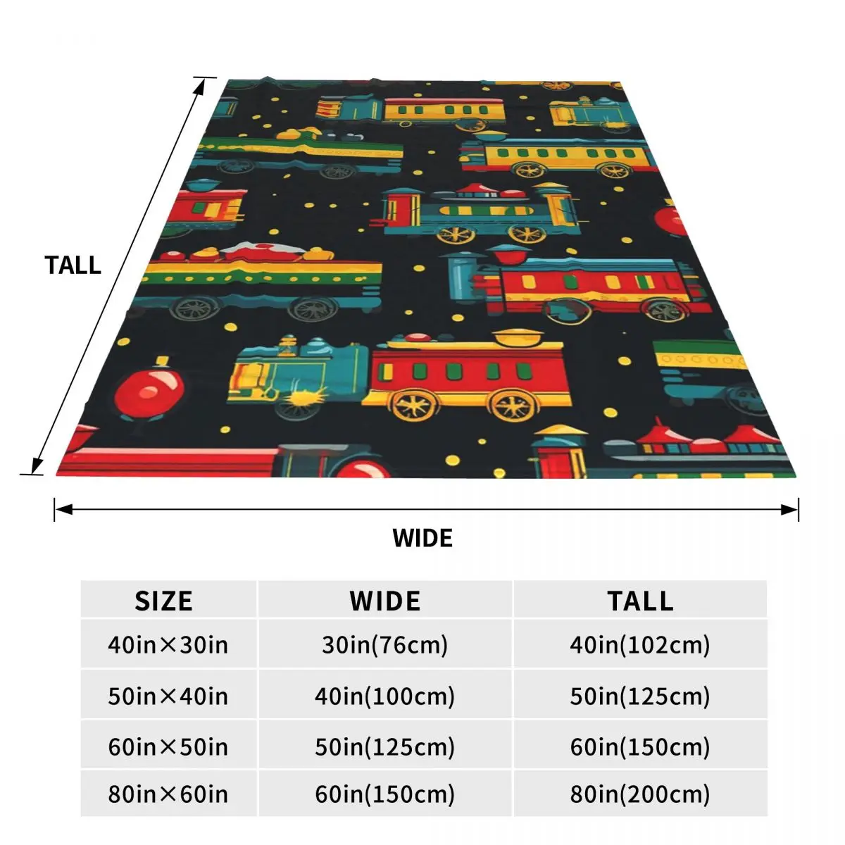 Cartoon Train Models Display Design Blankets Soft Warm Flannel Throw Blanket Bedding for Bed Travel Home Couch