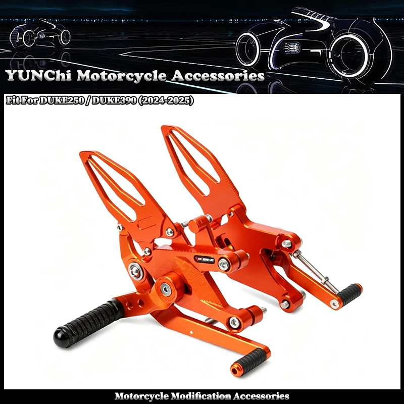 Motorcycle Accessory CNC Footrests Rearset Rear Footpeg Foot Rests Fit For KTM DUKE250 DUKE390 2024-2025 Duke 390 250