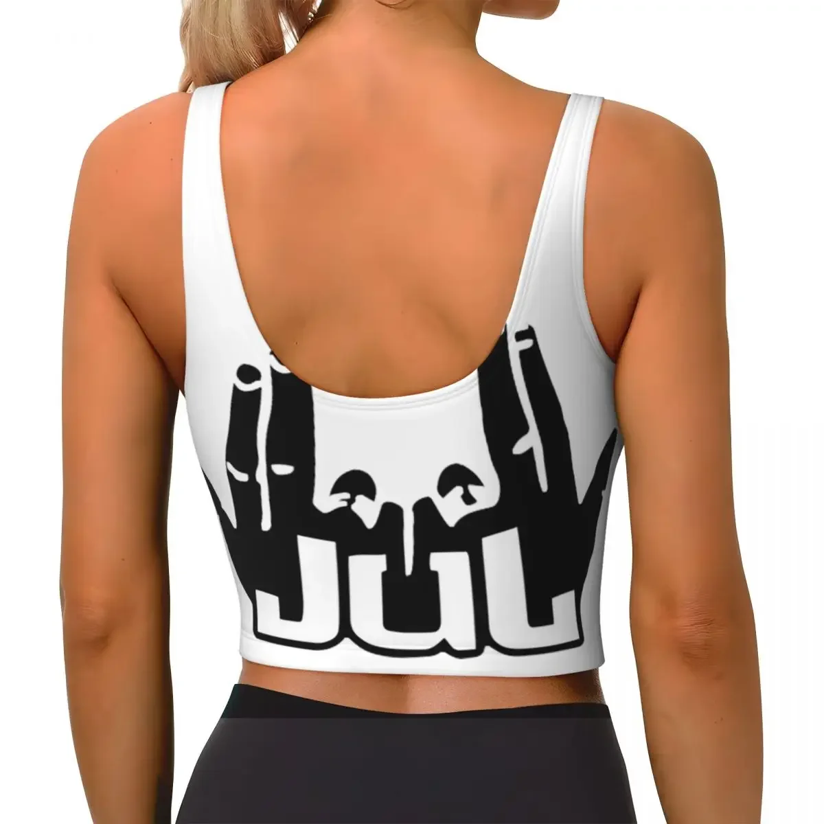 Custom Jul Sign 2 Women Sports Bras High Impact Vest Gym Workout Yoga Crop Tank Tops
