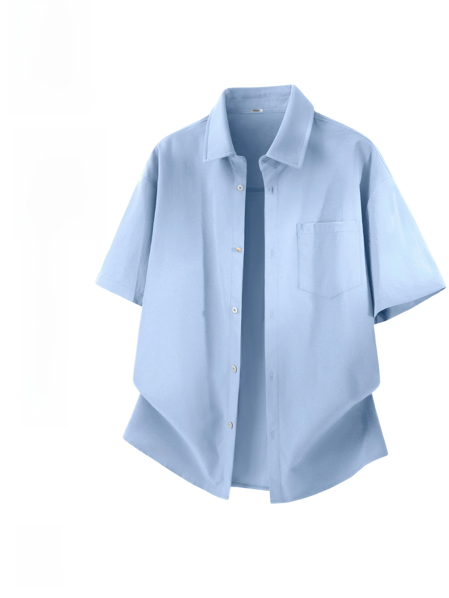 

Мужская рубашка с коротким рукавом Ice Blue, новая летняя модель, стильная и удобная рабочая куртка, свободный крой, из полиэфирного волокна, повседневная рубашка