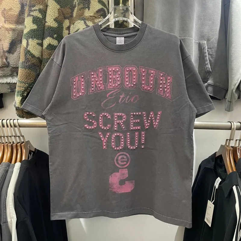 

Ретро-футболка в американском стиле с принтом, свободного кроя, из хлопка, с круглым вырезом, для мужчин и женщин