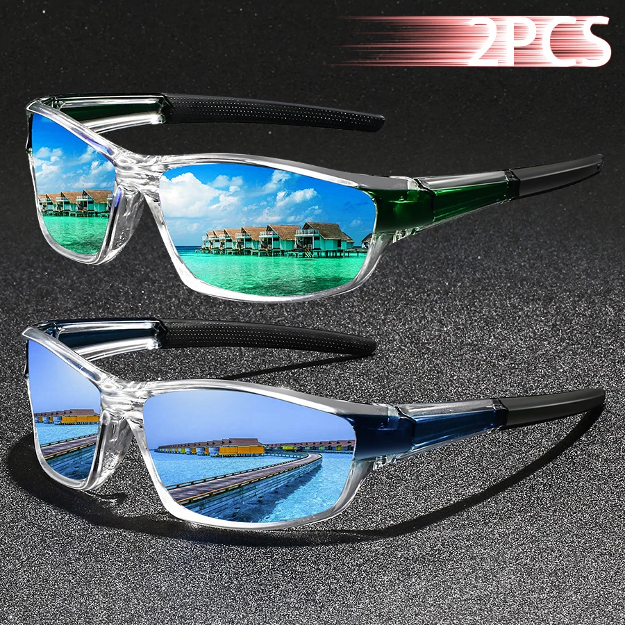 

2PCS Fashion UV400 Safety Goggles Cycling Glasses Men Women Bike Sunglasses Bicycle MTB Eyewear Outdoor Sport Eyeglasses