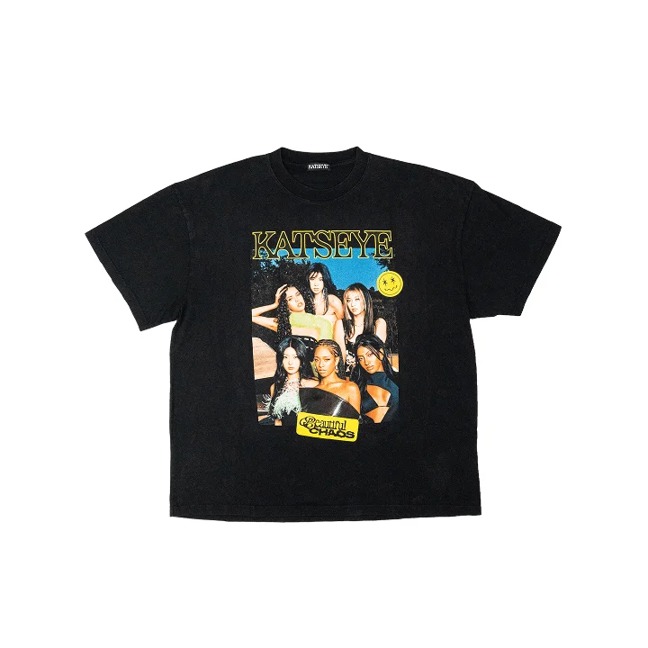 KATSEYE Ablum غابرييلا الجرافيك تي شيرت المتضخم Y2k النساء الرجال الشارع الهيب هوب قصيرة الأكمام فضفاضة للجنسين المحملة الإناث الذكور الملابس #3