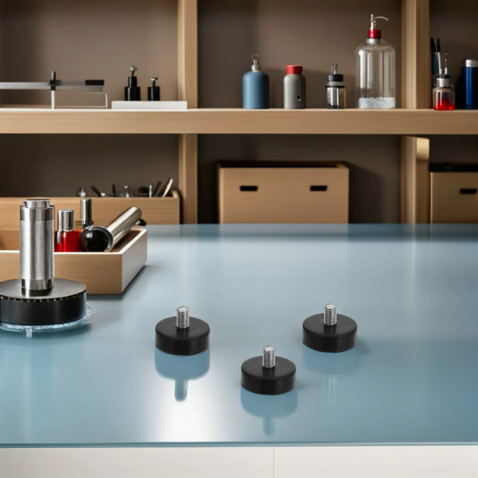 8pcs Adjustable Leveling Feet M10X42 Heavy Duty Rubber Vibration Mounts For Table Machine Workbench Shock Absorbing Pads