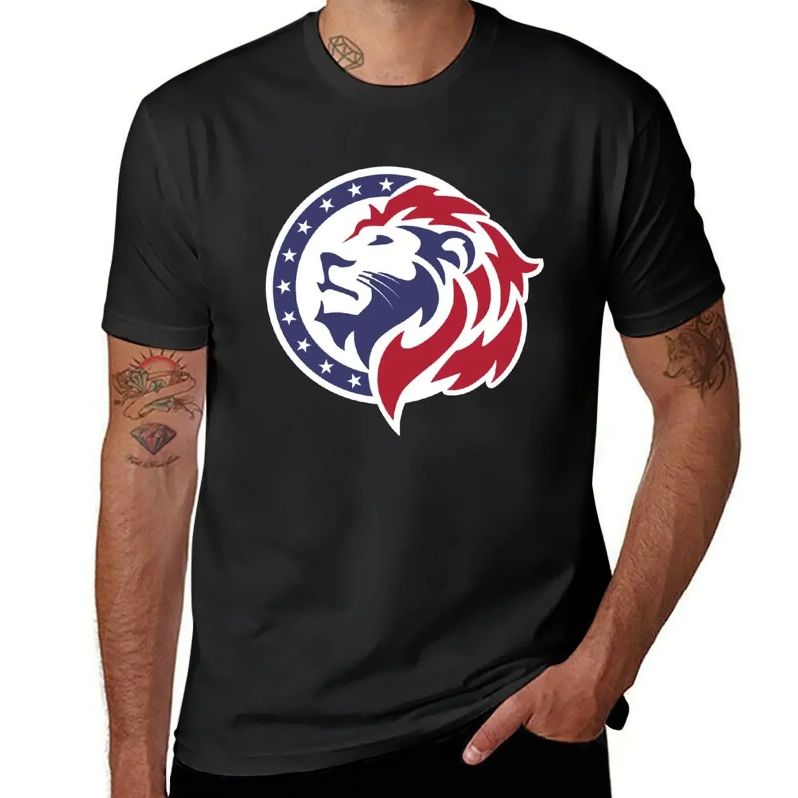 PROUD PATRIOT LION T-Shirt graphic t shirts sweat anime figures mens funny t shirts