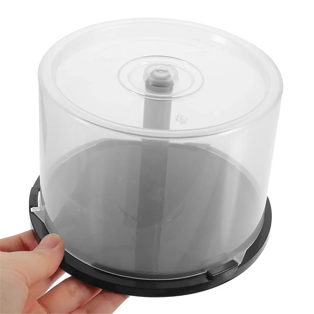 & AT27  1pcs Large Capacity CD/DVD Storage Container Clear Plastic DVD Holder Compact Disk Organizer Space-Saving Design