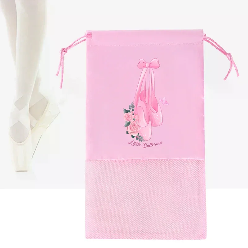 

Portable Mesh Dance Bag Breathable Shoes Storage Pouch Girls Ballet Organizer Bags Shoe Pouches Bag Drawstring Dance Shoes Pouch