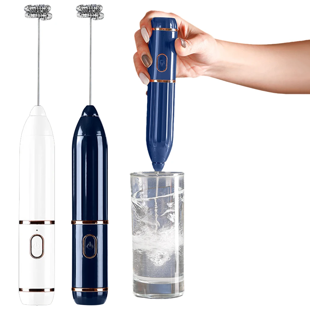 Eiergarde Handmixer 3 snelheden Draadloze eierklopper met 2 koppen Roerdergarde Elektrische melkschuimer voor koffie Warme chocolademelk