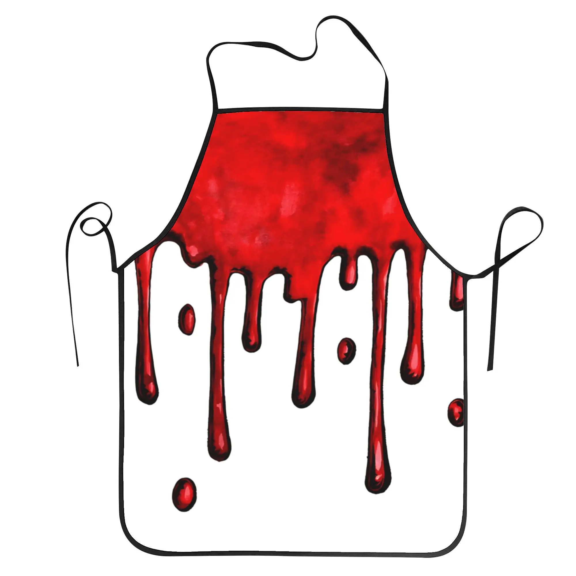 Bleeding  Blood Drip Apron  Home Barber Kitchen Accessories Cute Cleaning Aprons without Pocket