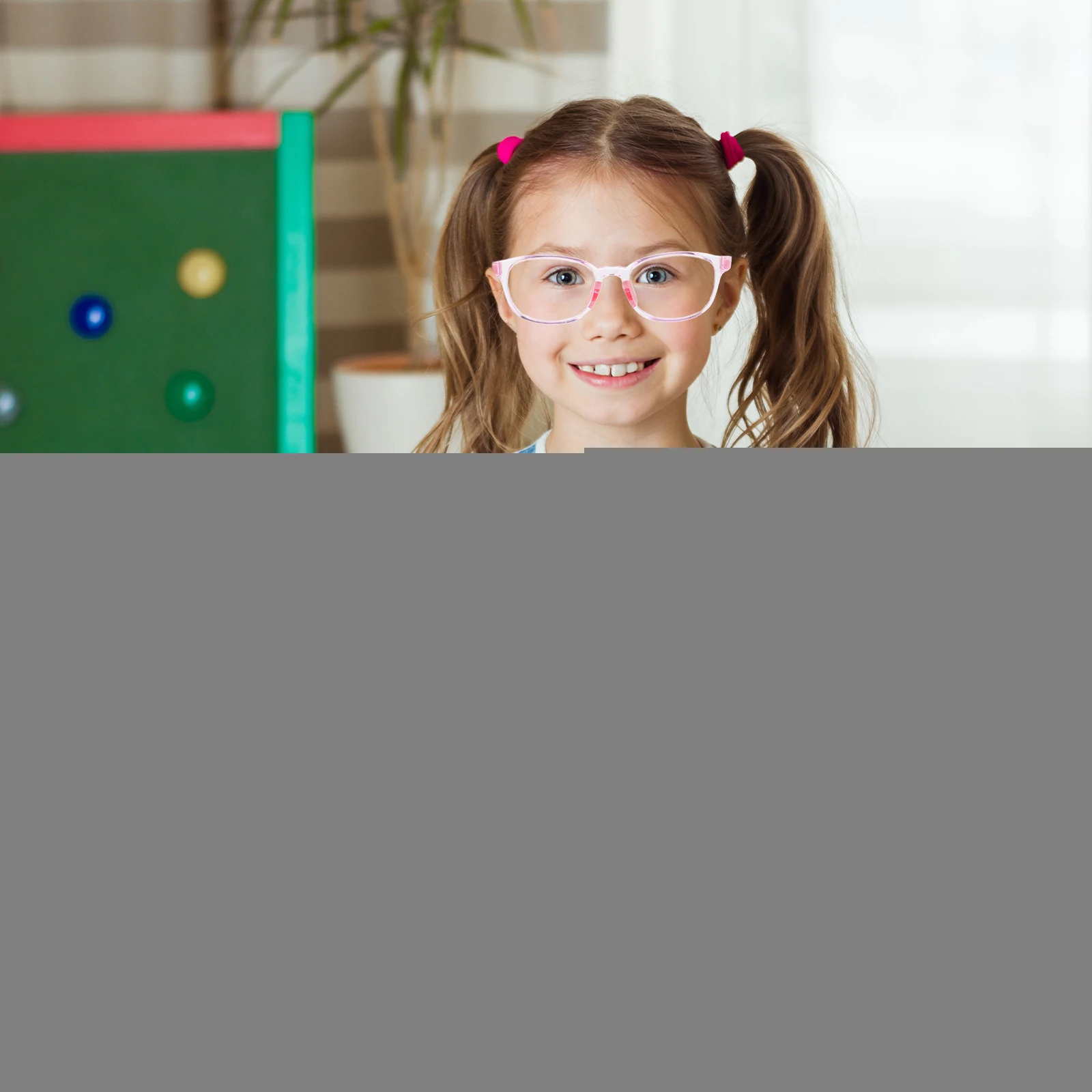

Light Glasses Kids Clear Decorative Eyeglass Elastic Silica Gel Daily Use Reusable Portable Study Children Glasses