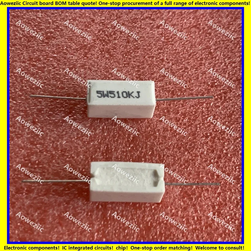 10Pcs RX27-1 SQP Horizontal Cement Resistance 5W510000ohm 5W510KJ 5W510000RJ Ceramic Resistance Precision 5% Power Resistance