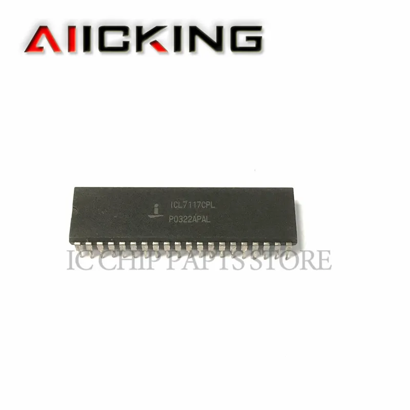 ICL7117CPL 5pcs/lots, DIP40 Single ADC Dual Slope 3 1/2Digit LED 40-Pin PDIP Integrated IC Chip Original in stock