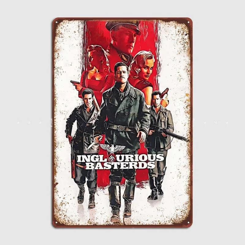 Inglourious Basterds Decoration Wall Decor Tin Signs Retro Poster Metal Signs Vintage Decorative Pictures for Home Decor Items